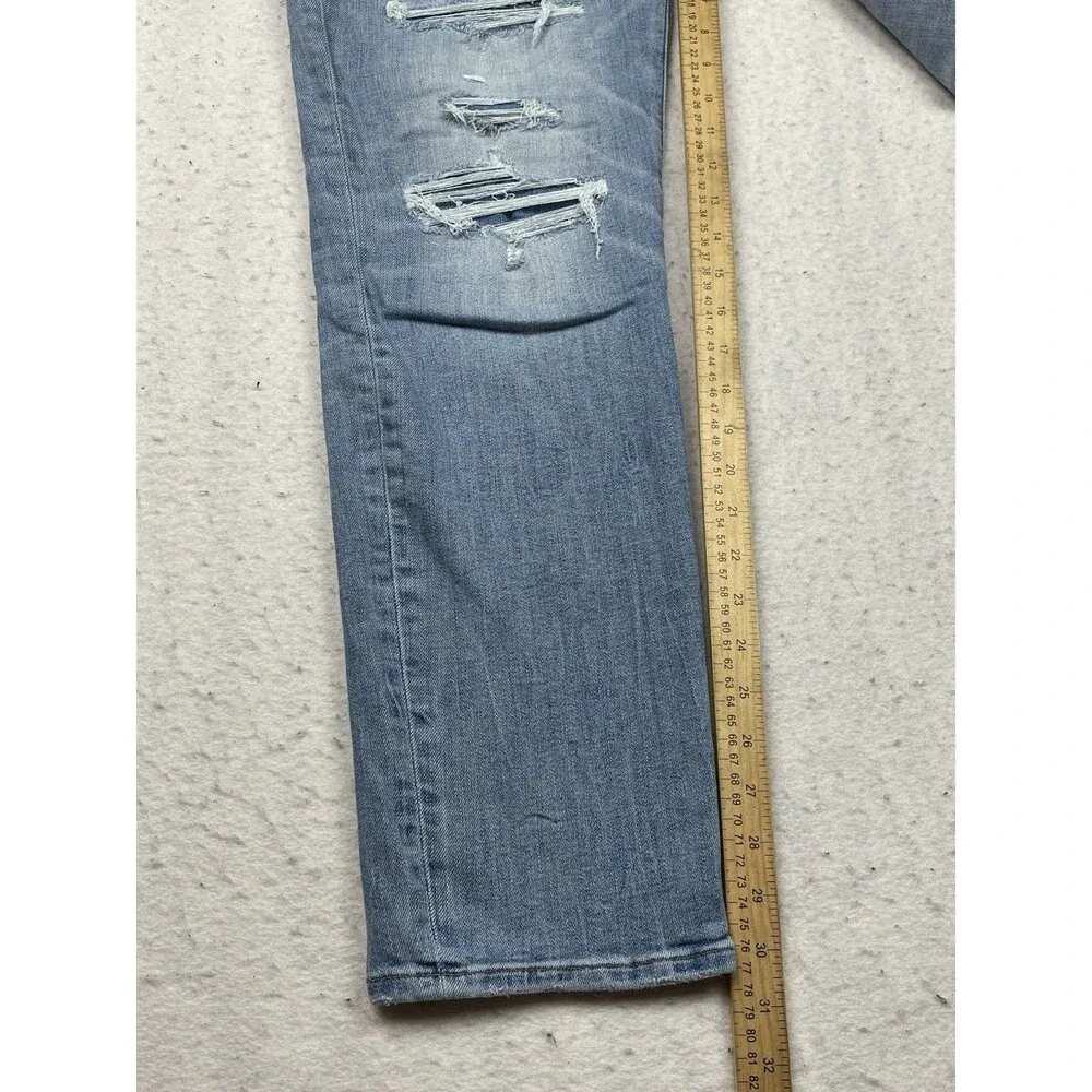 American Eagle Men’s 36x32 Light Wash Distressed Athletic Fit Airflex+ Jeans